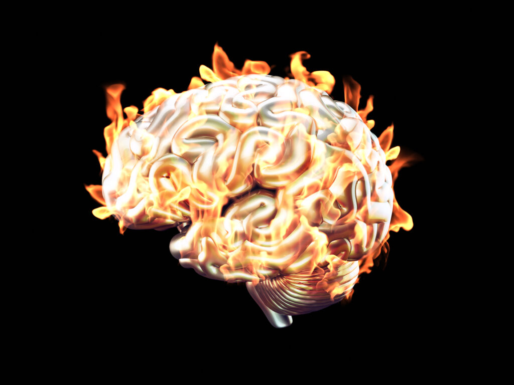 Burning brain
